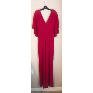 Zara Red Cape Jumpsuit